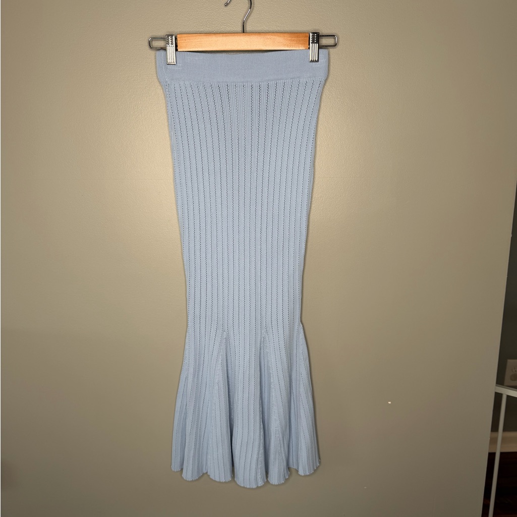 Nwt Sierra Darien Flared Knit Skirt - Baby Blue — image 5 of 8